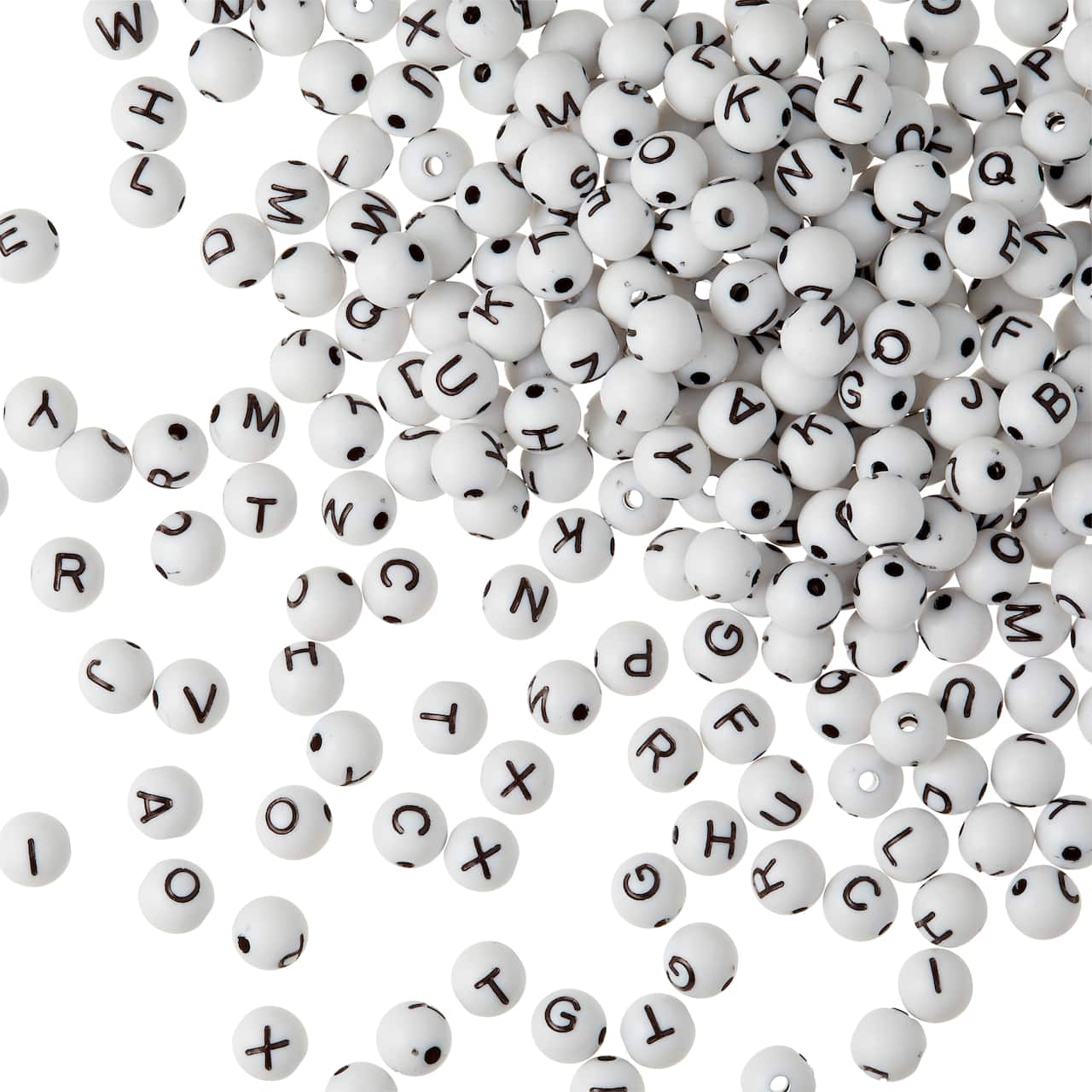 Alphabet Acrylic Round Craft Beads by Bead Landing™, 7.5mm